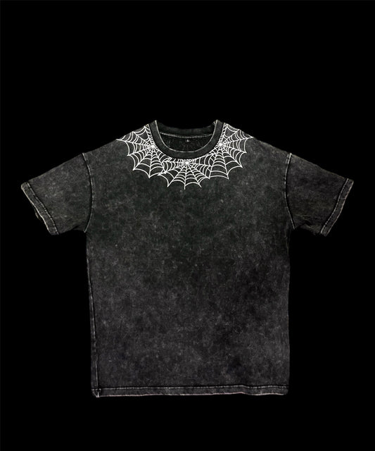 WAVEË Black Washed Spider Vol.3 Oversized Tee