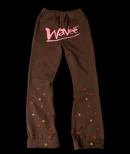 WAVEË Brown & Pink Spider Vol.2 Flare Sweat Pant